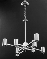 Sciolari Mid-Century Modern Chrome Chandelier