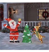 3 Piece Santa Deer Tree