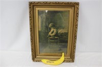 Vintage Duverger "Alone" Framed Print