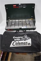 Two Burner Coleman propane Stove wCarry Case