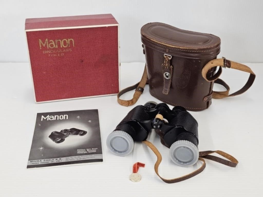 MANON 7 X 35 BINOCULARS WITH ORIGINAL BOX/INSERTS