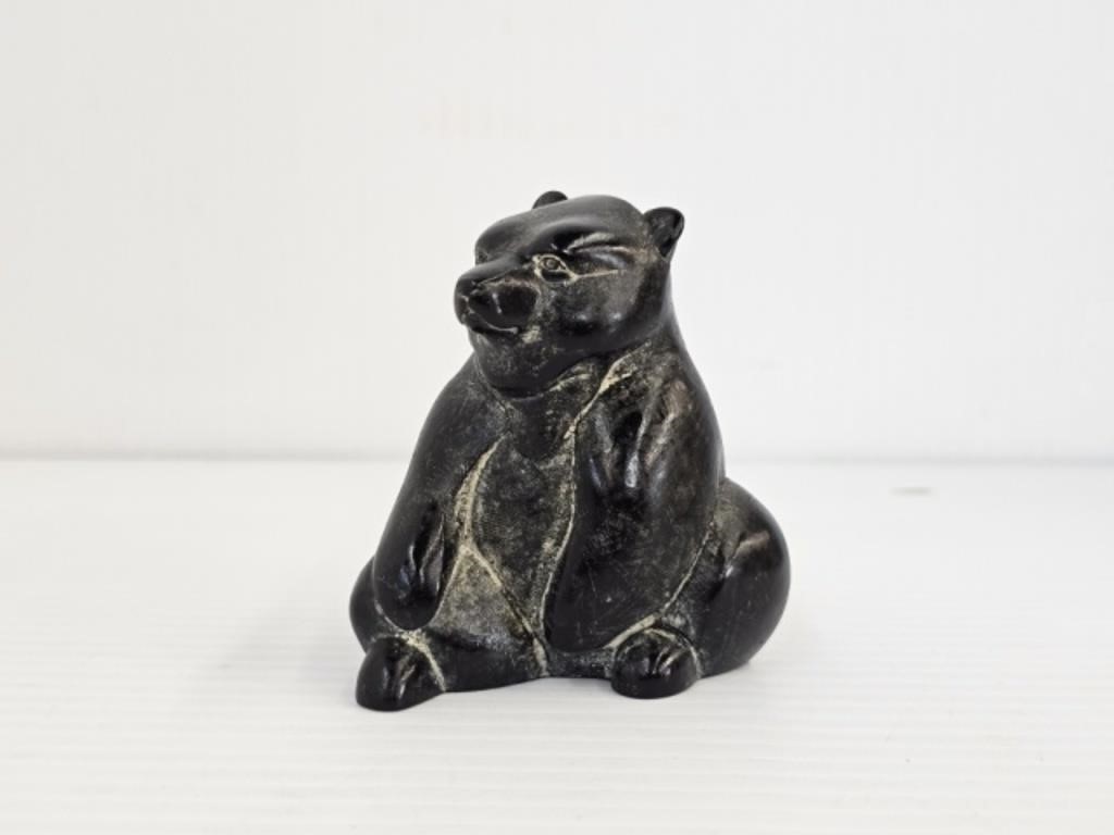 CARVED SOAPSTONE BEAR - 3" TALL