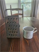 Vintage grater and old mother hubbard aluminum