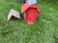 2 WOODEN BIRD HOUSES