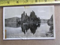 Postcard Picture Phantom Ship Crater Lake OR 1940s