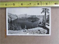 Postcard Picture Wizard Island Crater Lake OR 1940