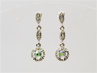 Crystal Earrings Stamped 925