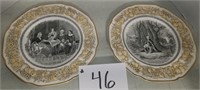 Pair of Crown Ducal England Commemorative Plates