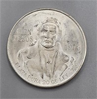 1978 Mexico Cien or #100 Silver Peso Round