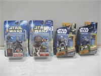 Four NIP Star Wars Collector Characters