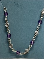 STERLING SILVER AMETHYST NECKLACE