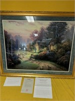 Thomas Kinkade picture and authentic paperwork.
