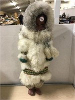 Inuit Dolls Covered In Real Fur Clothing