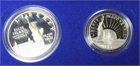 LIBERTY SILVER DOLLAR AND HALF W BOX PAPERS