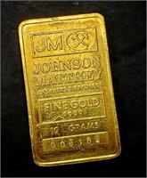 24K  10G Fine 9999 Johnson Matthey Bar