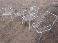 (4) Metal Frame Stack Chairs