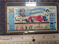 Indy 500 Ticket 31st Race 1947