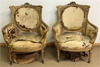 EXCEPTIONAL FRENCH GUILT 18TH CENTURY CHAIRS