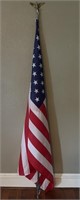 American Flag with Eagle Themed Pole 72.5in T