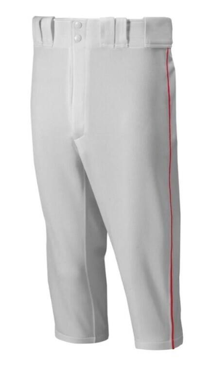 MIZUNO SHORT PIPED BASEBALL PANTS-YOUTH X-LARGE