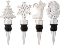Christmas Wine Stopper for Xmas- Set of 4