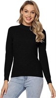 Long sleeve Wool Sweater- Black-Small