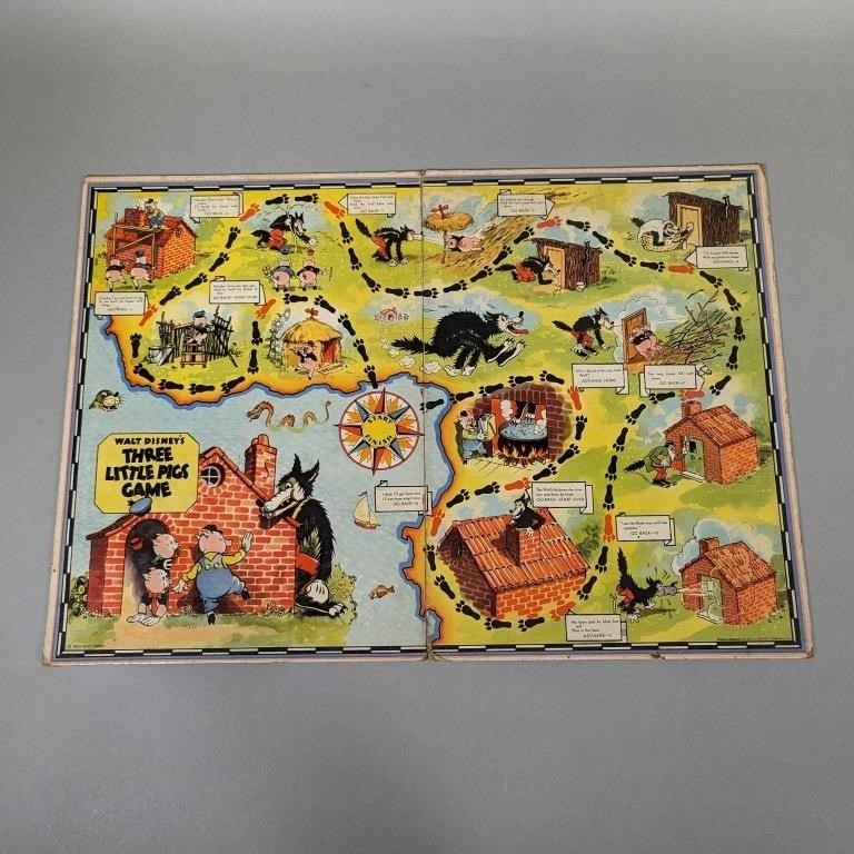 1933 Walt Disney's Three Little Pigs Game Board