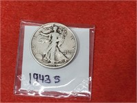 1943 S Silver Walking Liberty Half Dollar