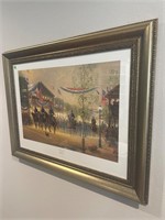 G Harvey "Moment of Glory" signed and framed 28x32