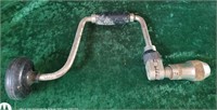 Antique hand drill brace ratchet drive