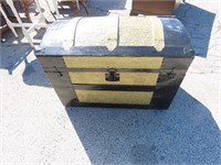 Antique steamer trunk.