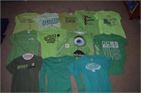 Green tee shirts