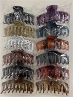 12 PACK OF HAIR CLIPS, CRYSTAL AND BIODERMA