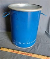 Blue steel 5 gallon drum w/ lever lock lid