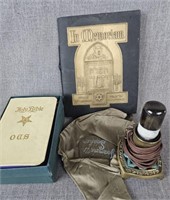 Judaica Lot Bible, Memorial Book, Light, etc