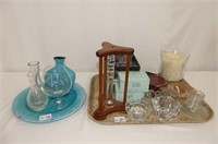 Assortment of Candle Holders and Decorative Pieces