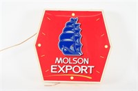 MOLSON EXPORT PLASTIC LIGHTED WALL CLOCK