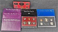 6 Sets US Proof Coins 1976-1990