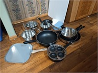 Large lot of pots and pans