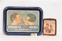 (2) Hershey's Chocolate Tin Trays