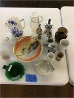 PITCHER , HEATED TEA KETTLE,  EGG CUPS, OTHER