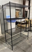 Metal 4 Tier Stationary Shelving Unit, 48x24x72in