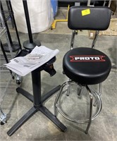 Pronto Swiveling Vinyl Lined Metal Stool and