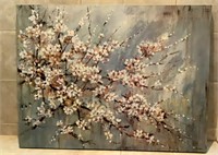 Large Stretched Canvas Floral Art