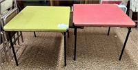 Two Vintage Folding Tables