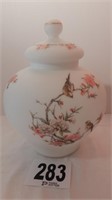 FROSTED GLASS GINGER JAR BY N ORLEANS HANDMADE