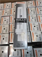 Lot Sylvania DULUX D 182 Compact Fluorescent Bulbs