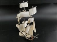 Lane Iyakitan ivory 3 masted sailing ship with bal