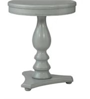 Belgravia Wood Pedestal Side Table. (SCRATCH ON