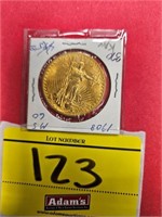 1908, 20 DOLLAR GOLD PIECE